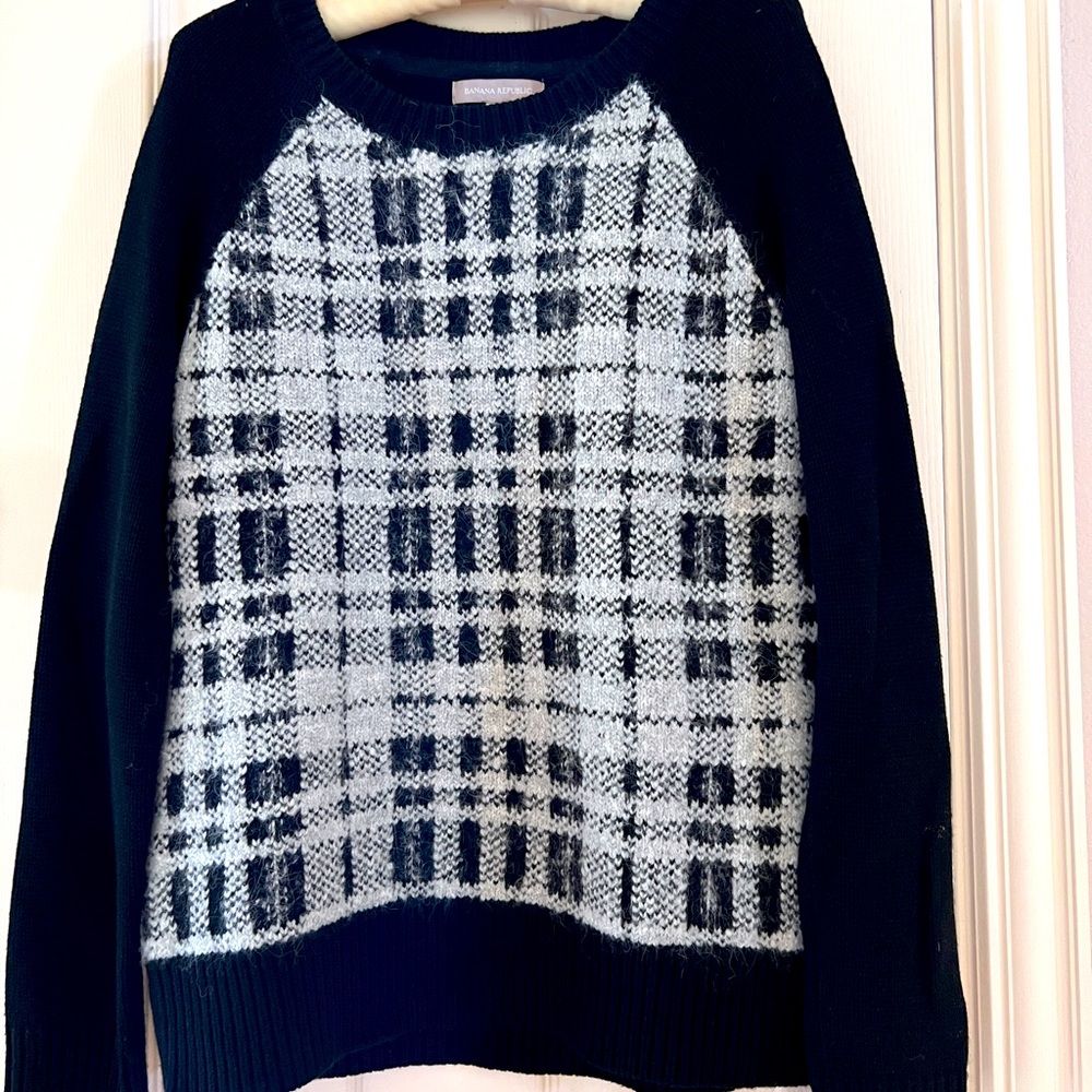 Black and grey sweater
